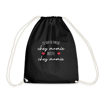 Ce qui se passe chez mamie reste chez mamie ! - Sac de sport léger - noir - Devant