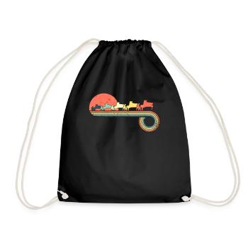Pianista jugando Piano Retro Vintage Puesta de - Sac de sport léger - noir - Devant