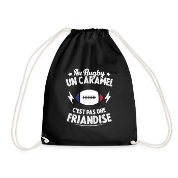 Au Rugby Un Caramel C'est Pas Une Friandise - Sac de sport léger - noir - Devant