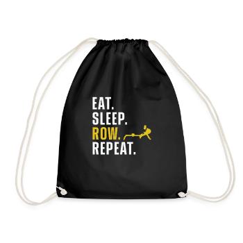 rameur Eat Sleep Row Repeat Ergomètre Fitness - Sac de sport léger - noir - Devant