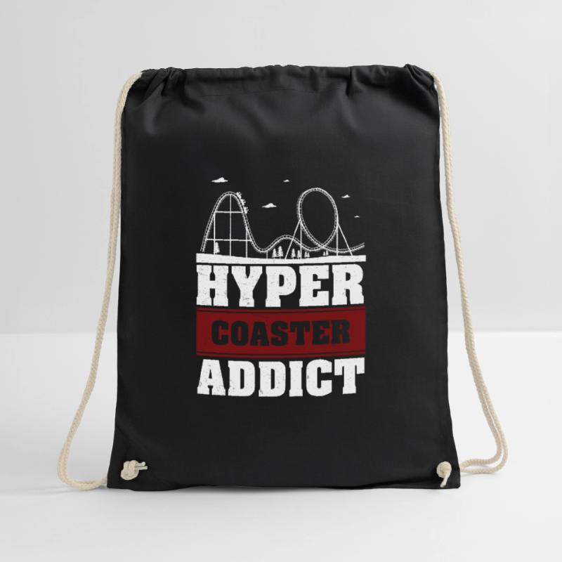 Hyper Coaster Addict Roller Coaster Amusement Drawstring Bag