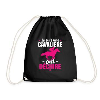 Je Suis Une Cavalière Qui Déchire Cadeau - Sac de sport léger - noir - Devant