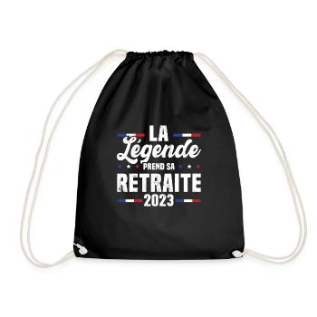 La Légende Prend Sa Retraite 2023 Cadeau - Sac de sport léger - noir - Devant