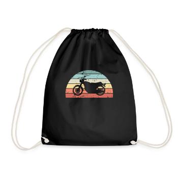Rétro Moto Sunset Vintage Motorbike - Sac de sport léger - noir - Devant