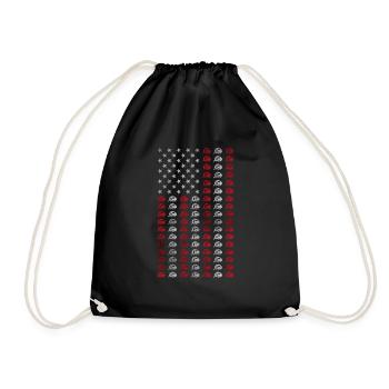 Caravane RV Camping 4 juillet American Flag Gift - Sac de sport léger - noir - Devant