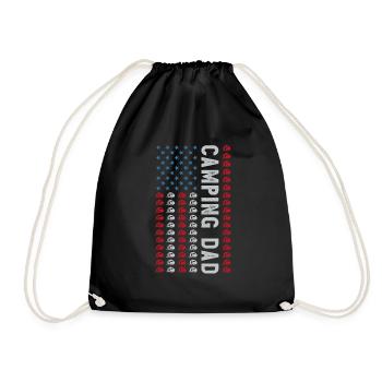 Camping Papa juillet 4 juillet caravane rv cadeau de fête des pères - Sac de sport léger - noir - Devant