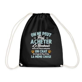 On peut adopter un chat Humour Cadeau - Sac de sport léger - noir - Devant