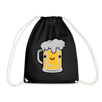 Visage de bière sucrée - Sac de sport léger - noir - Devant