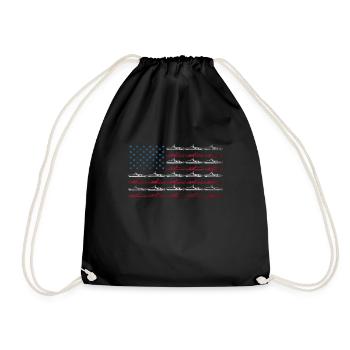 Sous-marin vintage Drapeau américain 4 juillet Marine - Sac de sport léger - noir - Devant