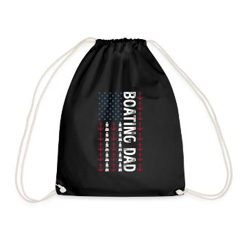 4. Juli Boating Dad American Flag Sailor - Turnbeutel - Schwarz - Vorne