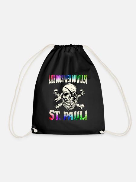 St. Pauli Hamburg Fanartikel St. Pauli - Drawstring Bag - black