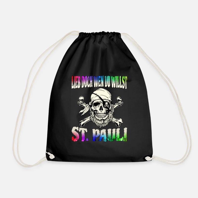 St. Pauli Hamburg Fanartikel St. Pauli - Drawstring Bag - black