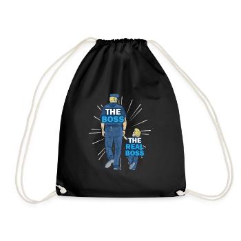 Police Papa Son Partner Look - Drawstring Bag - black - Front