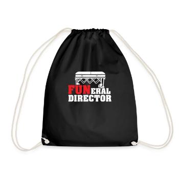FUNeral Director Funny Mortician - Drawstring Bag - black - Front