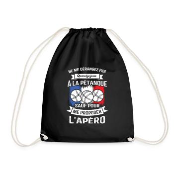 Ne Me Dérangez Pas Quand Je Joue À La Pétanque - Sac de sport léger - noir - Devant