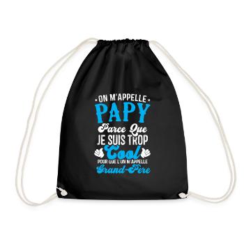 On m'appelle papy parce que je suis trop cool - Sac de sport léger - noir - Devant