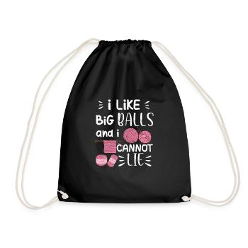 I Like Big Balls And I Cannot Lie Pelote de laine - Sac de sport léger - noir - Devant