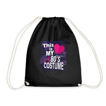 Voici ma cassette de costume en laque cœur des années 80 - Sac de sport léger - noir - Devant