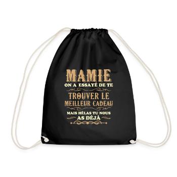 Mamie On A Essayé De Te Trouver Le Meilleur Cadeau - Sac de sport léger - noir - Devant