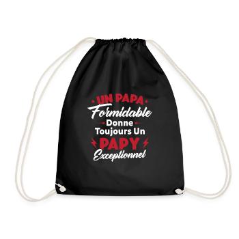 Cadeau pour grand-père - Un papy exceptionnel - Sac de sport léger - noir - Devant