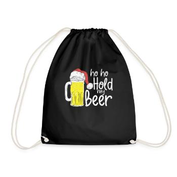 Ho Ho Halte Mein Bier Xmas Im Juli Zitat - Turnbeutel - Schwarz - Vorne