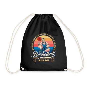 legendäre Basketballer Sommer Design - Turnbeutel - Schwarz - Vorne
