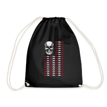Moto Drapeau américain 4 juillet Moto - Sac de sport léger - noir - Devant