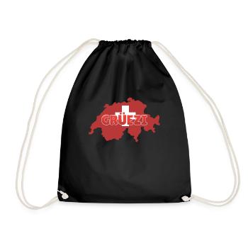 Suisse | Dialecte suisse Grüezi - Sac de sport léger - noir - Devant