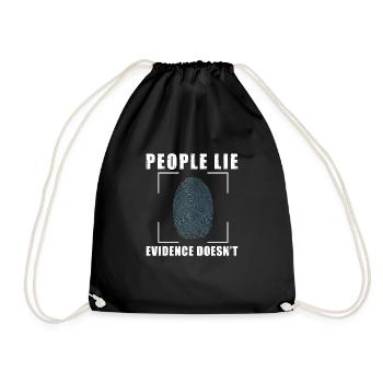 People Lie Forensic Evidence For A Crime Scene - Drawstring Bag - black - Front
