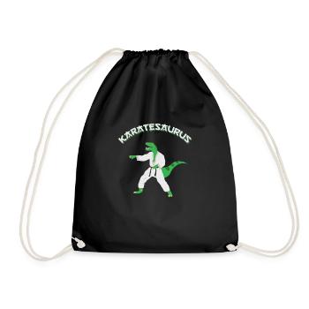 Karatesaurus Lustiger Karate-Kampfsport für - Turnbeutel - Schwarz - Vorne