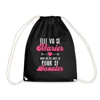 Elle va se marier - Sac de sport léger - noir - Devant