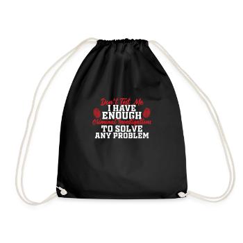Don't Test Me Funny Forensics Humor For A - Drawstring Bag - black - Front