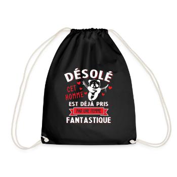 Cet Homme est déjà Pris par Une Femme Fantastique - Sac de sport léger - noir - Devant