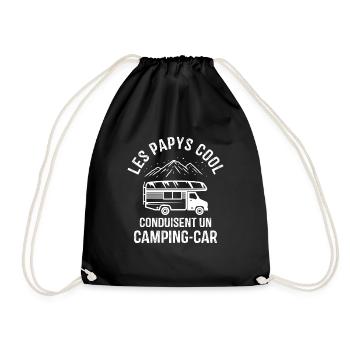 Les Papys Cool Conduisent Un Camping-car - Sac de sport léger - noir - Devant