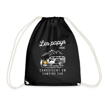 Les Papys Cool Conduisent Un Camping-car - Sac de sport léger - noir - Devant