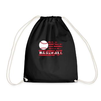 Drapeau américain de baseball patriotique pour un - Sac de sport léger - noir - Devant