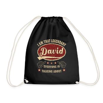 David i am that legendary David - Drawstring Bag - black - Front