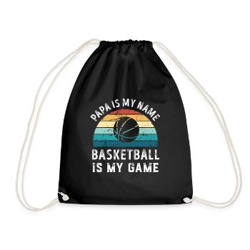 Papa est mon nom Basketball est mon jeu Papa Pères - Sac de sport léger - noir - Devant