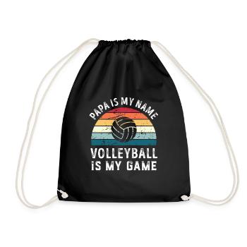 Papa est mon nom Volleyball est mon jeu Papa Pères - Sac de sport léger - noir - Devant