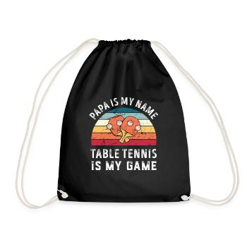 Papa est mon nom Tennis de table est mon jeu Papa - Sac de sport léger - noir - Devant