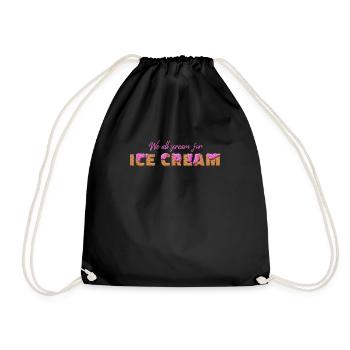 Design mignon avec un paresseux pour les filles - Sac de sport léger - noir - Devant
