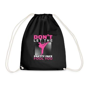 Don't Let The Pretty Face Fool You Drôle Karaté - Sac de sport léger - noir - Devant