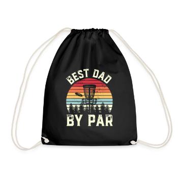 Lustiges Disc Golf wFathers Day Geschenk - Turnbeutel - Schwarz - Vorne