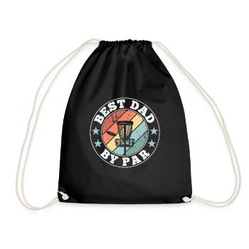 Disc Golf Best Dad von Par Funny Fathers Day Geschenk - Turnbeutel - Schwarz - Vorne