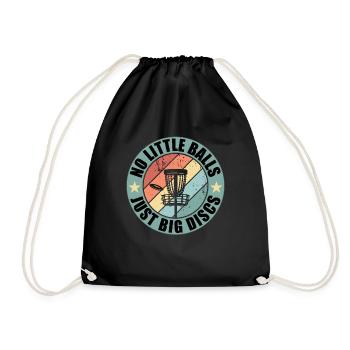 Lustiges Retro Disc Golf Vintage Design - Turnbeutel - Schwarz - Vorne