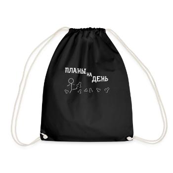 We are strong together. Ukrainian quote - Drawstring Bag - black - Front