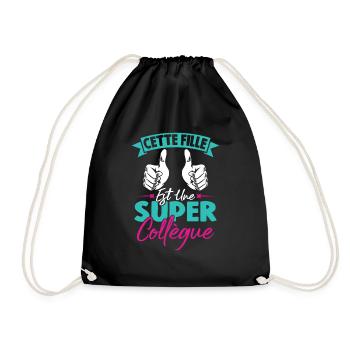 Cette Fille Est Une Super Collègue - Sac de sport léger - noir - Devant