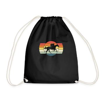 Vintage Horse Racing For A Horseriding Fan - Drawstring Bag - black - Front