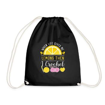 When Life Gives Me Lemons Pelote de fil à crochet - Sac de sport léger - noir - Devant