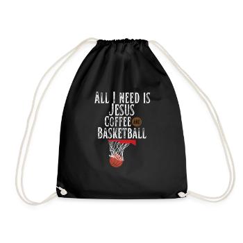 Ich brauche es, es ist Kaffee und Basketball - Turnbeutel - Schwarz - Vorne